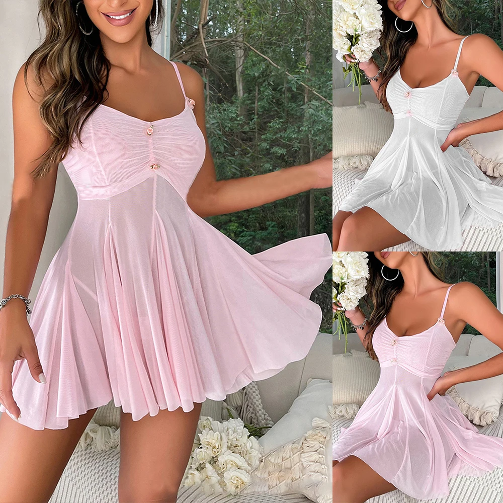 Sling Short Babydoll Summer Homewear