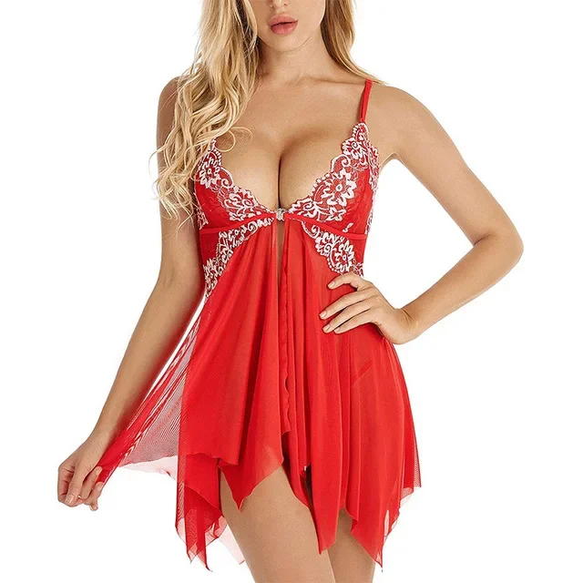 Front Closure Sexy Floral Nightie